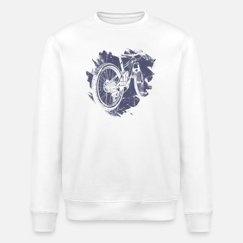 Illustration d’engrenage de vélo rétro - Sweat bio ROLLER Stanley/Stella Unisexe - blanc