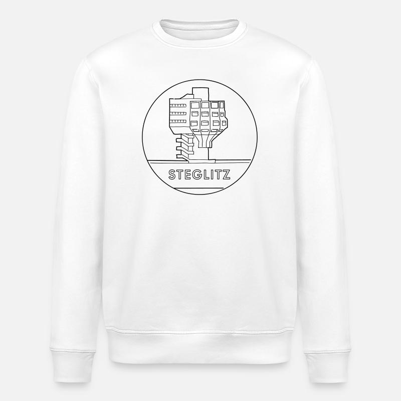 Steglitz mit Bierpinsel - Stanley/Stella Unisex Bio-Sweatshirt ROLLER - Weiß