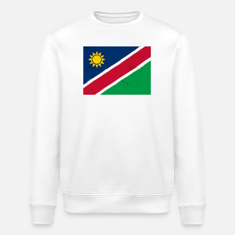 Drapeau de la Namibie - Sweat bio ROLLER Stanley/Stella Unisexe - blanc