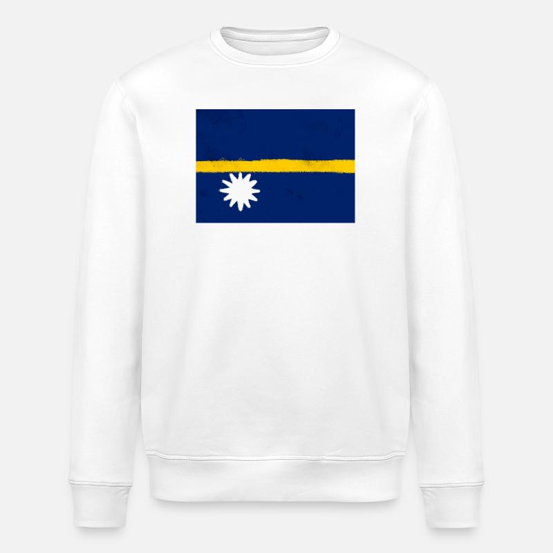 Flagge von Nauru - Stanley/Stella Unisex Bio-Sweatshirt ROLLER - Weiß