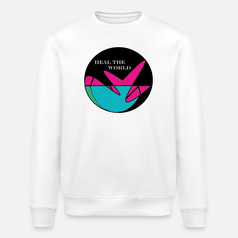 Die Welt heilen - Stanley/Stella Unisex Bio-Sweatshirt ROLLER - Weiß