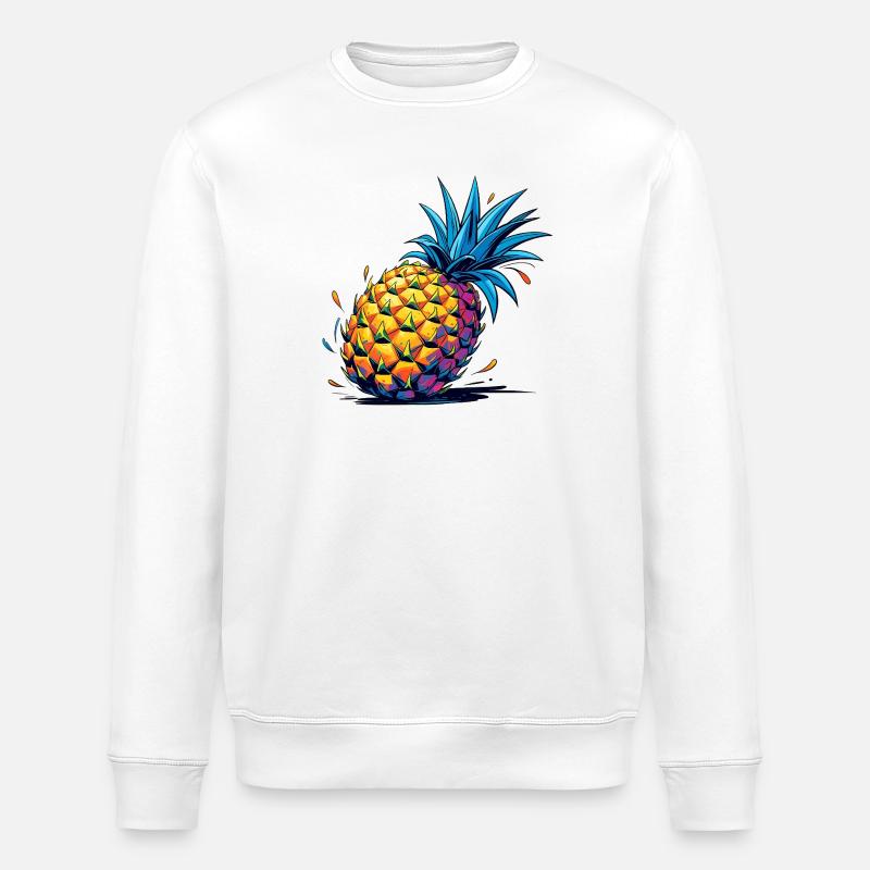 Ananas - Stanley/Stella Unisex Bio-Sweatshirt ROLLER - Weiß