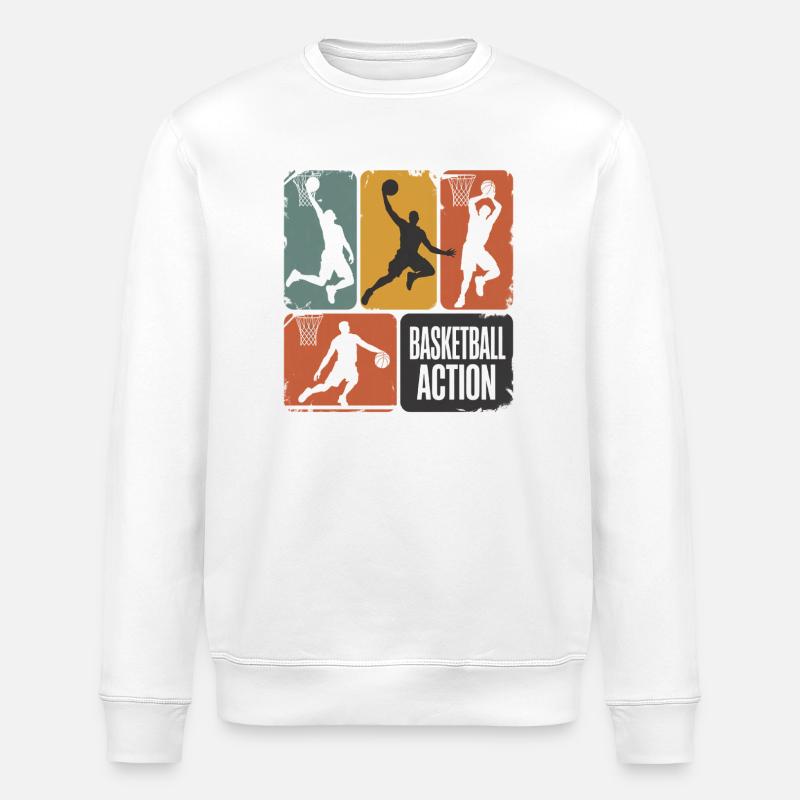 Basketball-Action - Stanley/Stella Unisex Bio-Sweatshirt ROLLER - Weiß