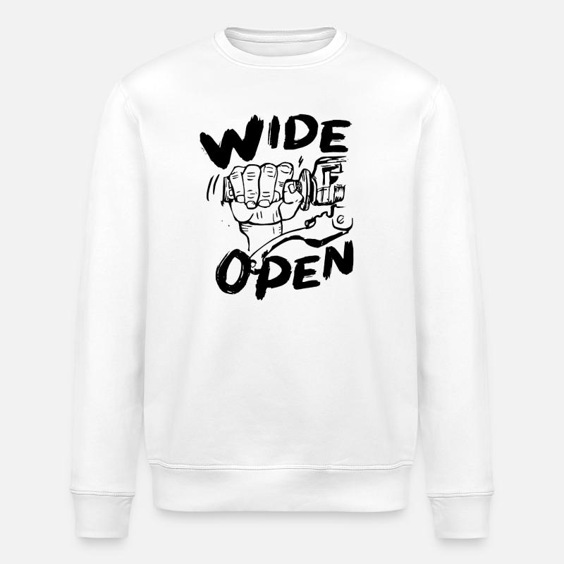 weit geöffnet - Stanley/Stella Unisex Bio-Sweatshirt ROLLER - Weiß