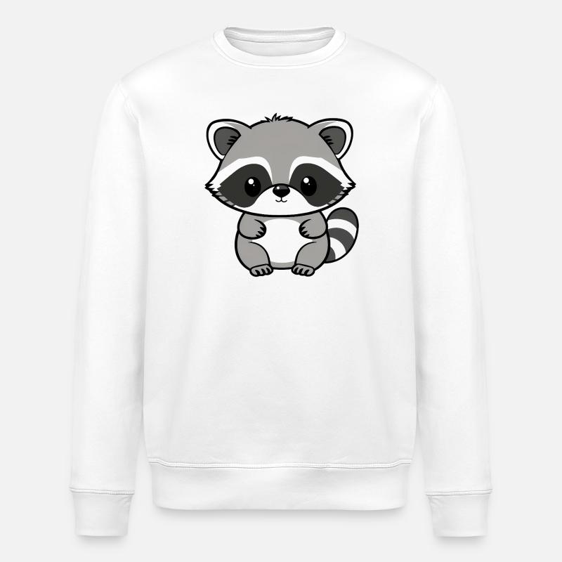 Waschbär - Stanley/Stella Unisex Bio-Sweatshirt ROLLER - Weiß