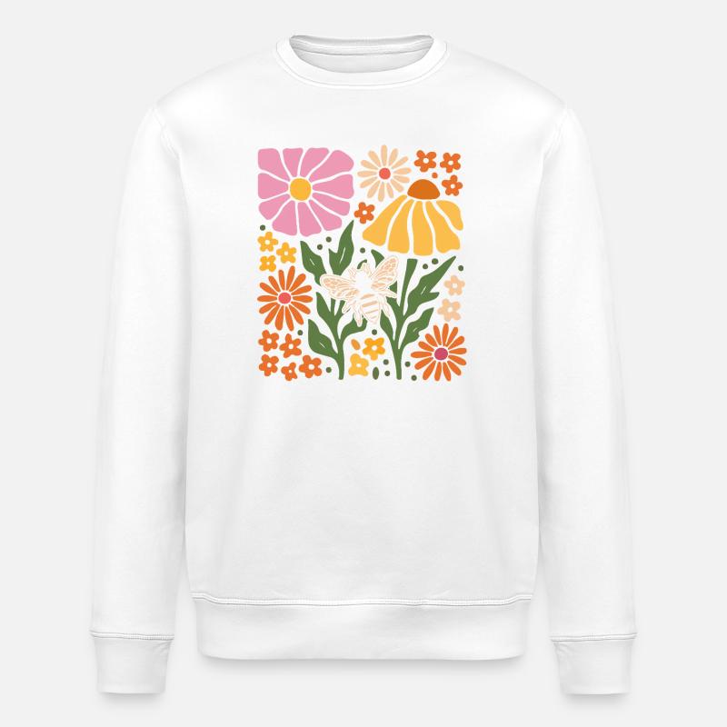 Sweet Blossom Bee - Stanley/Stella Unisex Bio-Sweatshirt ROLLER - Weiß