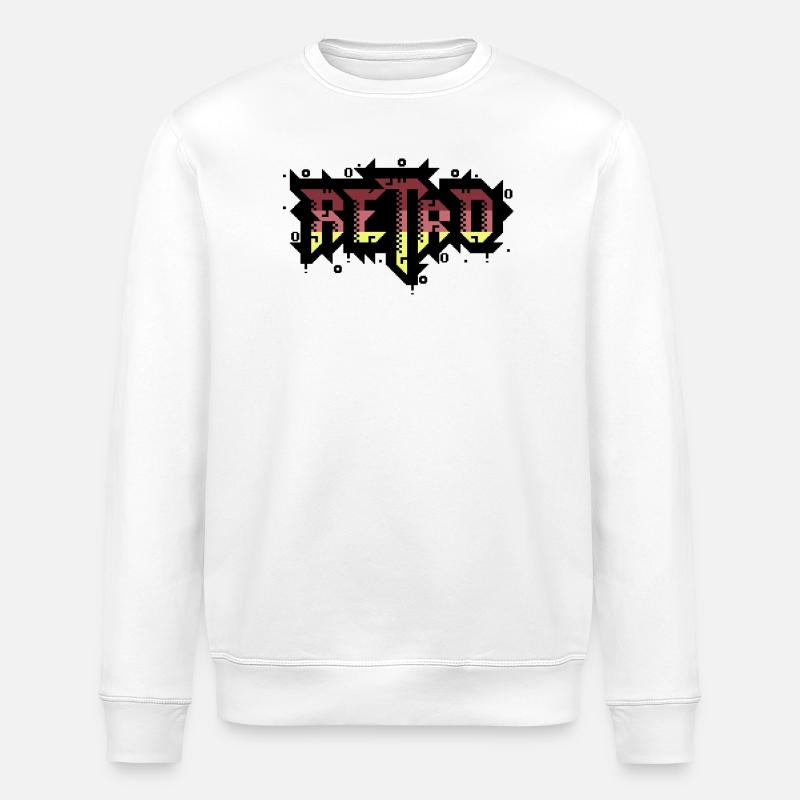 PETSCII Graffiti Retro - Stanley/Stella ROLLER Unisex Organic Sweatshirt - white