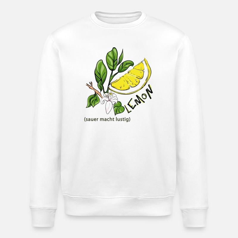Zitrone - Stanley/Stella Unisex Bio-Sweatshirt ROLLER - Weiß