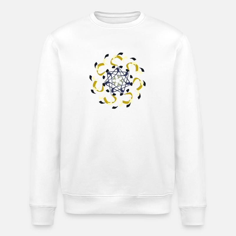 Kompliziertes Mandala-Muster in Erdtönen - Stanley/Stella Unisex Bio-Sweatshirt ROLLER - Weiß