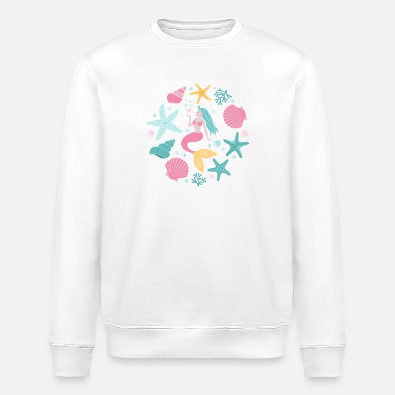 Sirène mignonne - Sweat bio ROLLER Stanley/Stella Unisexe - blanc