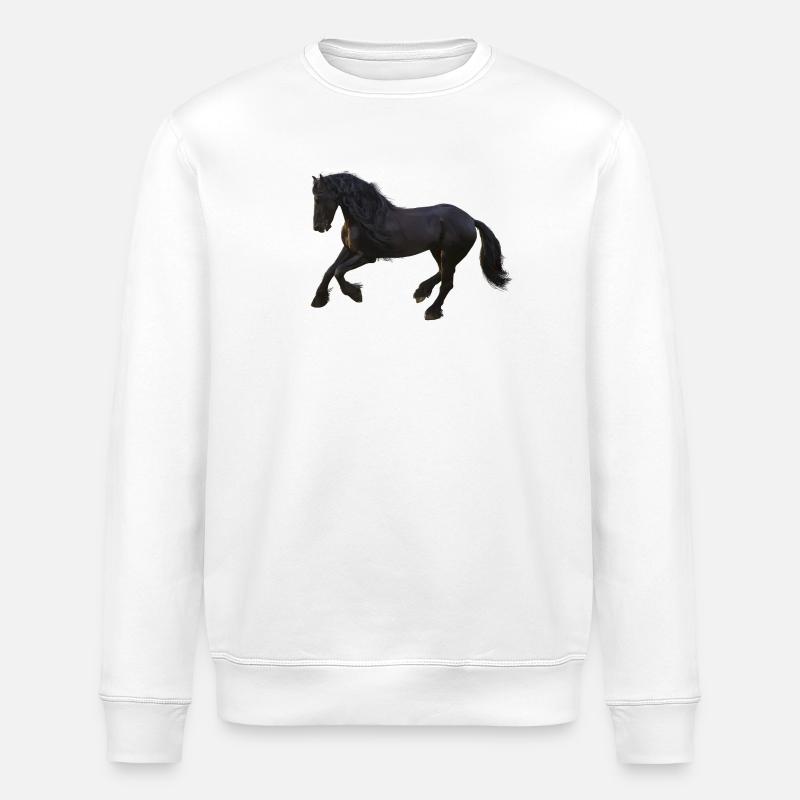 Pferd - Stanley/Stella Unisex Bio-Sweatshirt ROLLER - Weiß