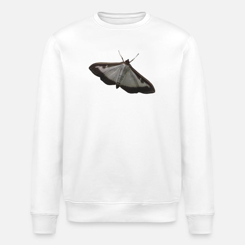 box tree moth - Stanley/Stella ROLLER Unisex Organic Sweatshirt - white