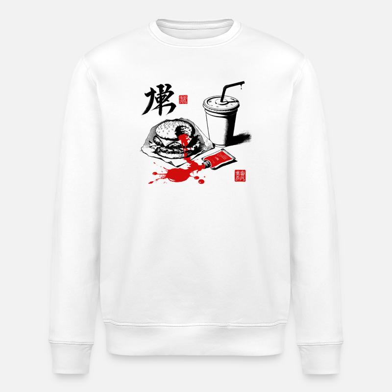 Blut Tinte Kalligraphie Ausdruck - Stanley/Stella Unisex Bio-Sweatshirt ROLLER - Weiß