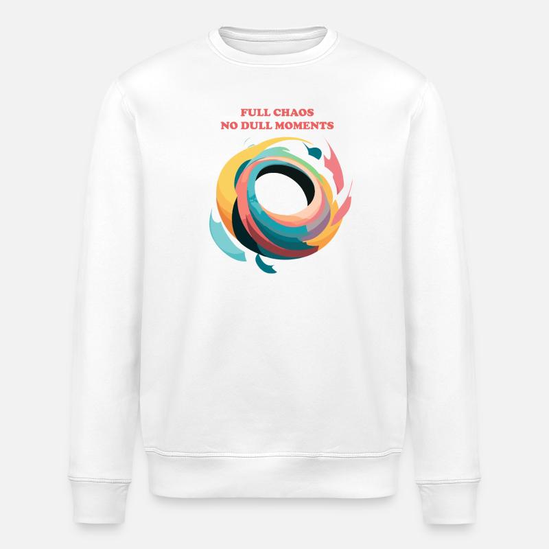 Spirale abstraite du chaos - Sweat bio ROLLER Stanley/Stella Unisexe - blanc