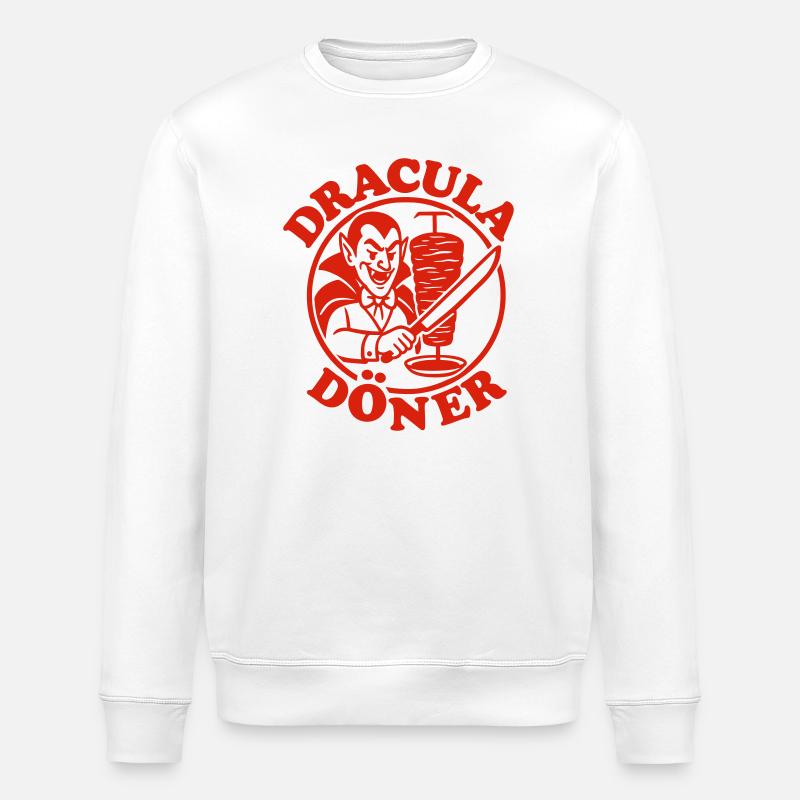 Dracula Kebab - Stanley/Stella ROLLER Unisex Organic Sweatshirt - white