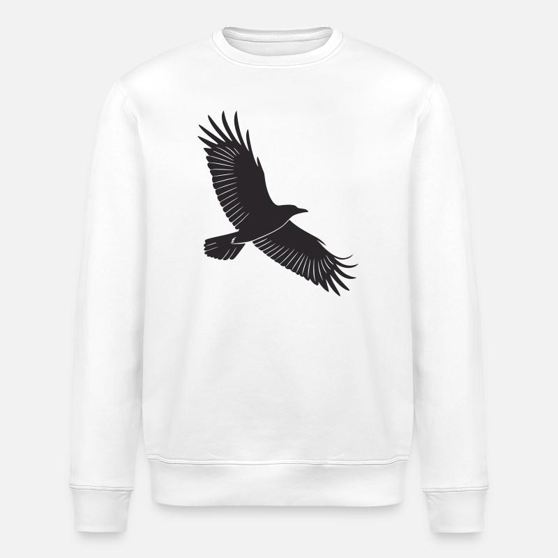 Anmutiges Vogel-Silhouetten-Design - Stanley/Stella Unisex Bio-Sweatshirt ROLLER - Weiß