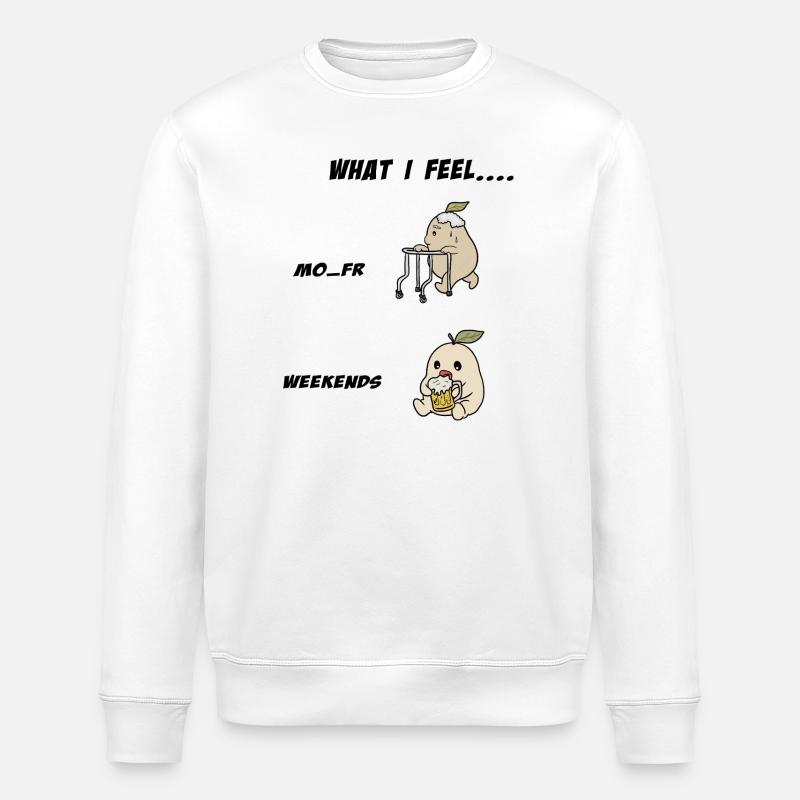 Wochenende und Arbeit  - Stanley/Stella Unisex Bio-Sweatshirt ROLLER - Weiß