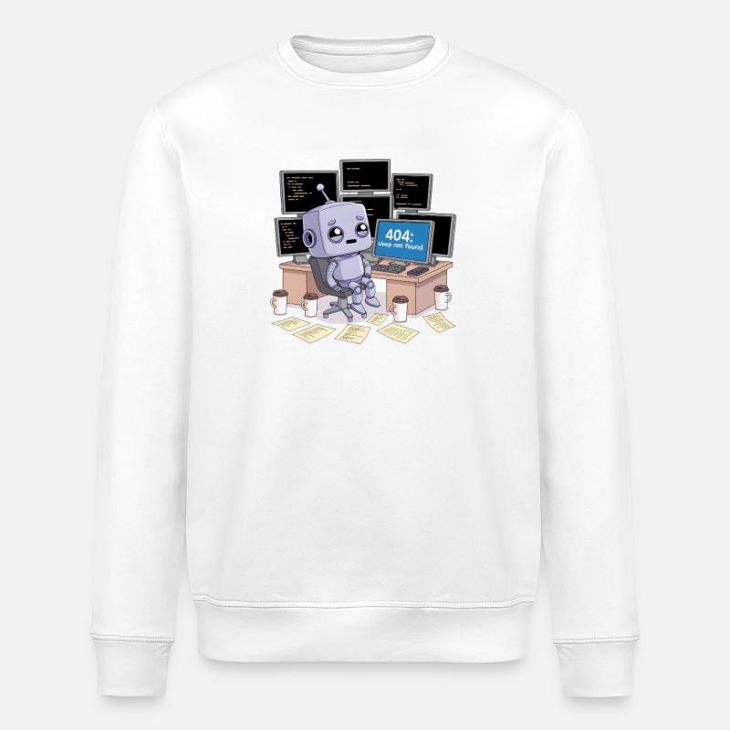 404: Schlaf nicht gefunden - Stanley/Stella Unisex Bio-Sweatshirt ROLLER - Weiß