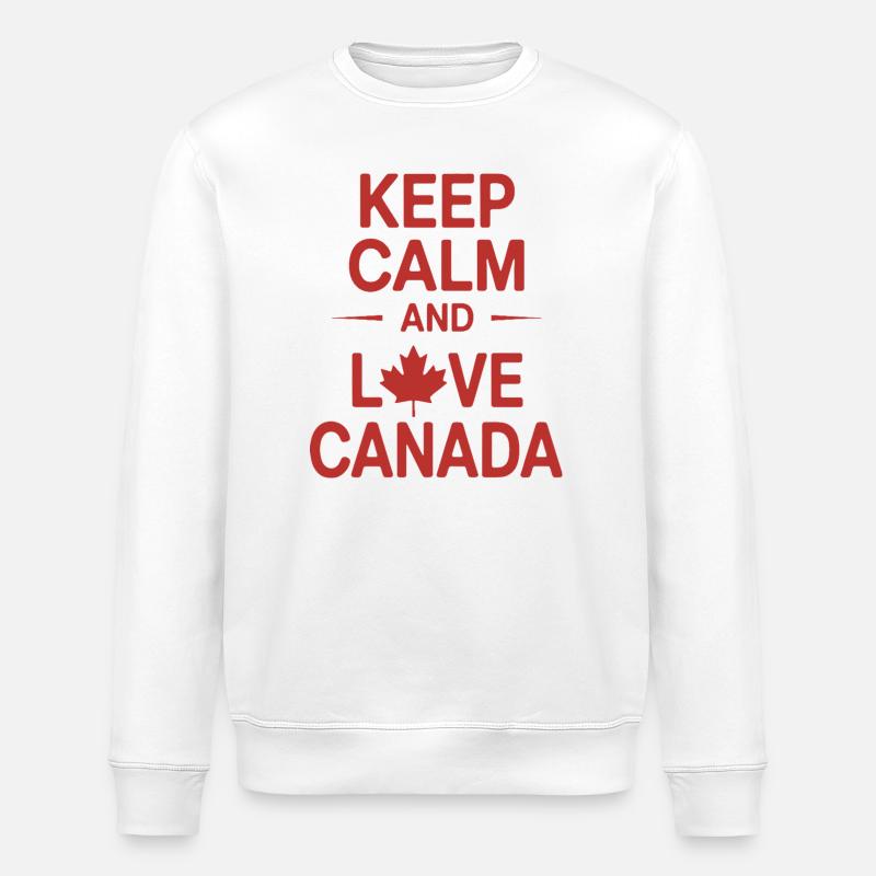 Conception canadienne de cœur d’amour - Sweat bio ROLLER Stanley/Stella Unisexe - blanc