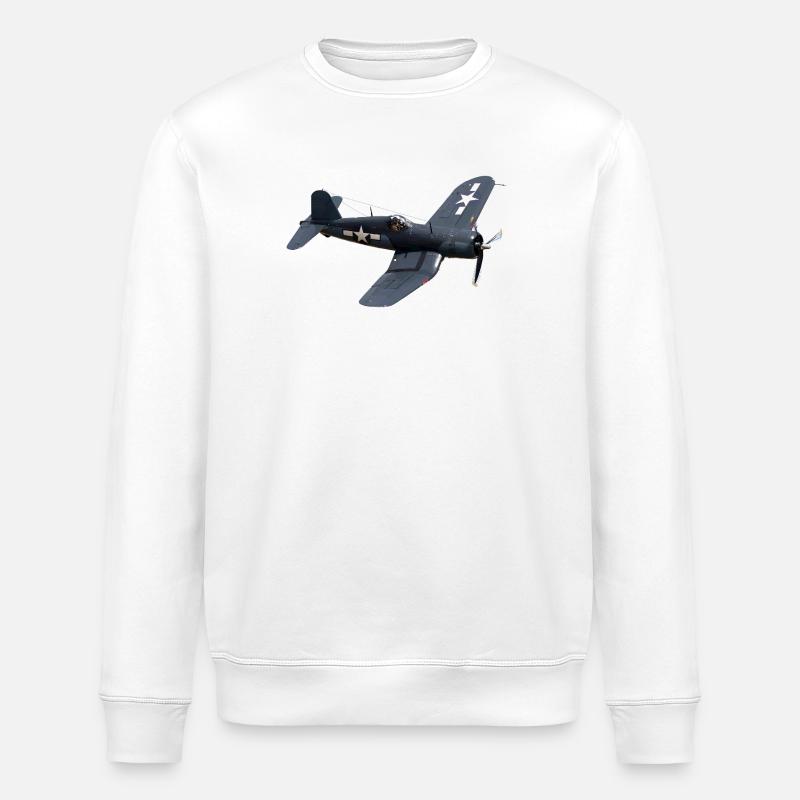 F4U Corsair - Sweat bio ROLLER Stanley/Stella Unisexe - blanc