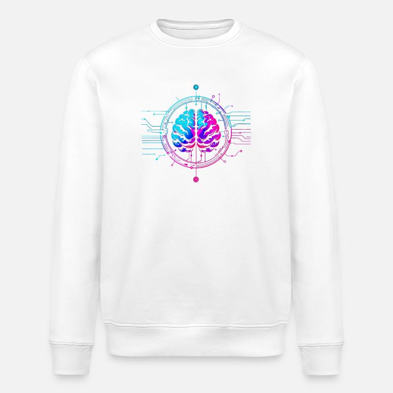 Futuristisches Mind Art Design - Stanley/Stella Unisex Bio-Sweatshirt ROLLER - Weiß