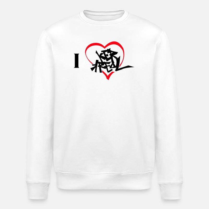 I love Ker Kreol - Sweat bio ROLLER Stanley/Stella Unisexe - blanc