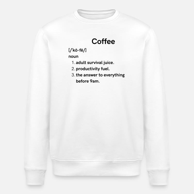 café - Sweat bio ROLLER Stanley/Stella Unisexe - blanc