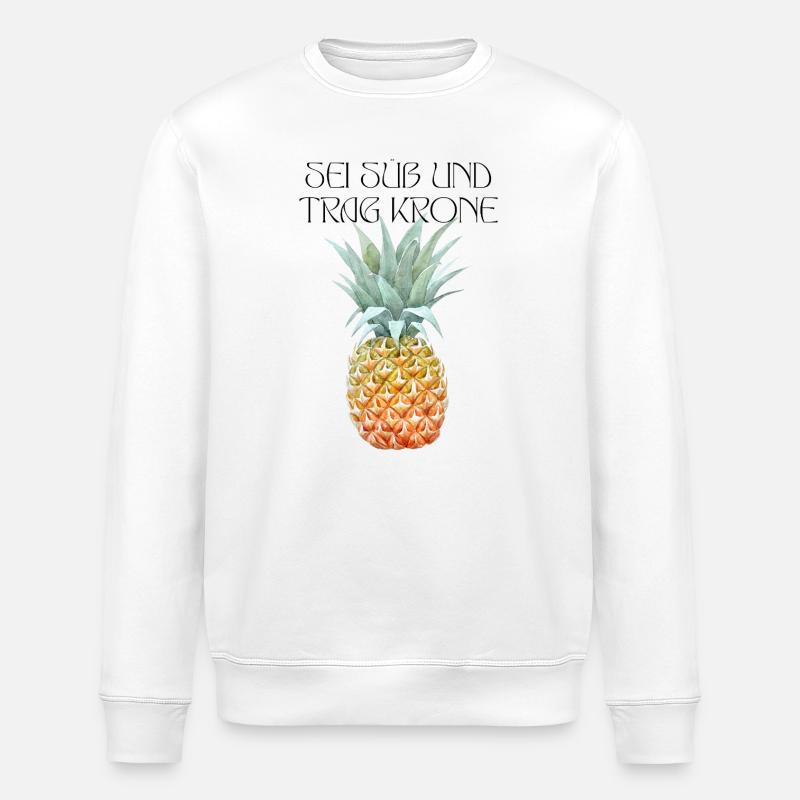 Sei süß und trag Krone - Stanley/Stella Unisex Bio-Sweatshirt ROLLER - Weiß