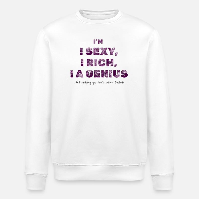Boolescher Logik-Witz – Programmierer Humor T-Shirt - Stanley/Stella Unisex Bio-Sweatshirt ROLLER - Weiß