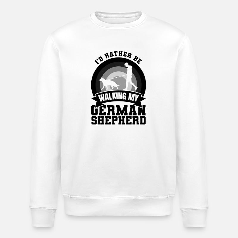 Schäferhund Besitzer Spruch - Stanley/Stella Unisex Bio-Sweatshirt ROLLER - Weiß