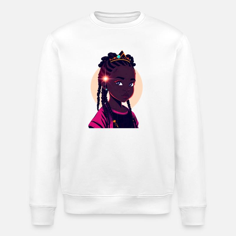 Princesse royale avec couronne - Sweat bio ROLLER Stanley/Stella Unisexe - blanc