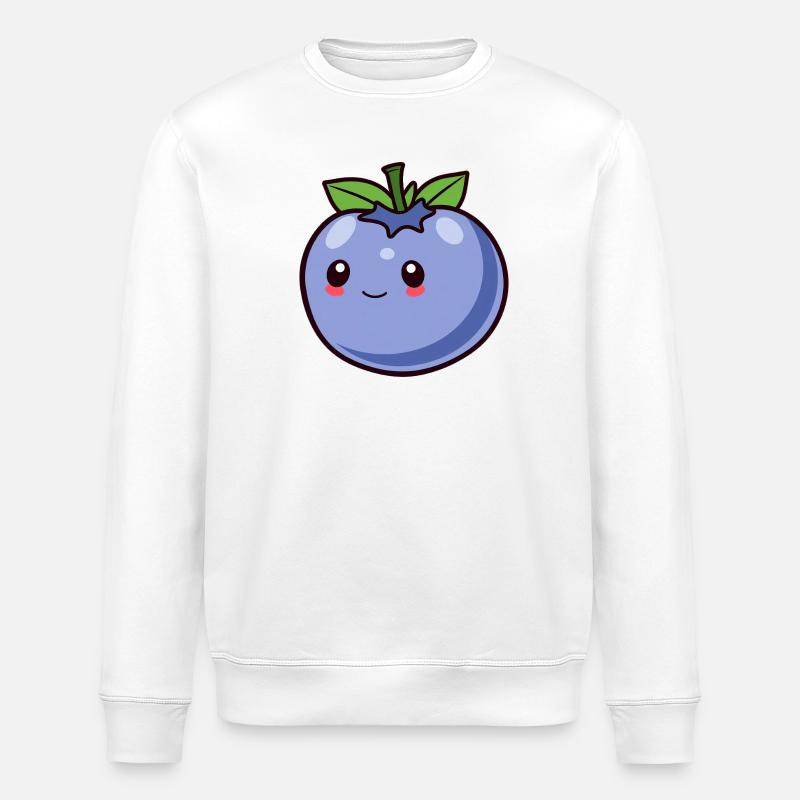 Blaubeere - Stanley/Stella Unisex Bio-Sweatshirt ROLLER - Weiß