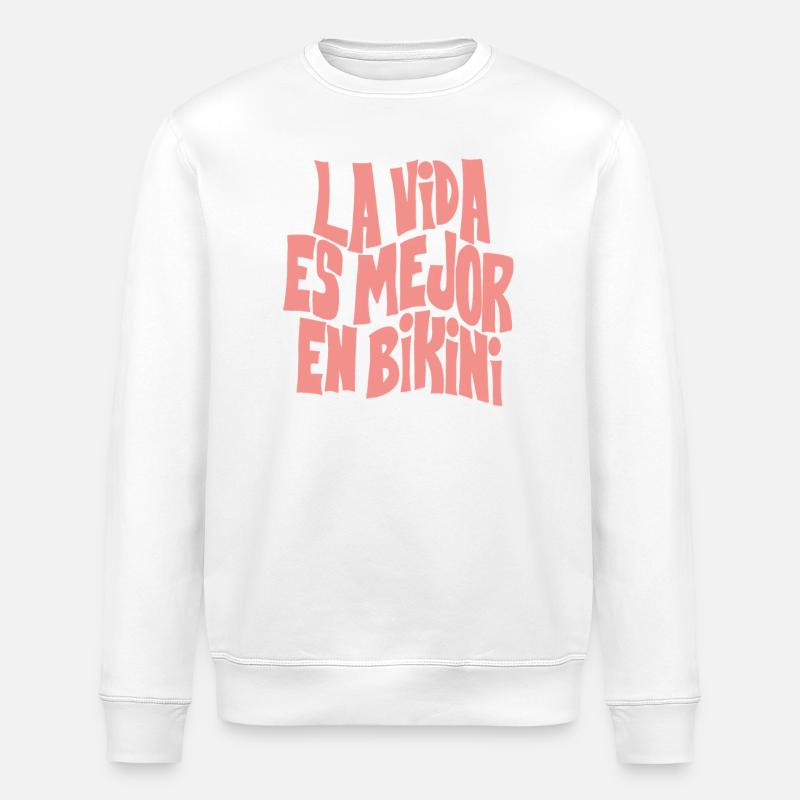 bikini - Sweat bio ROLLER Stanley/Stella Unisexe - blanc