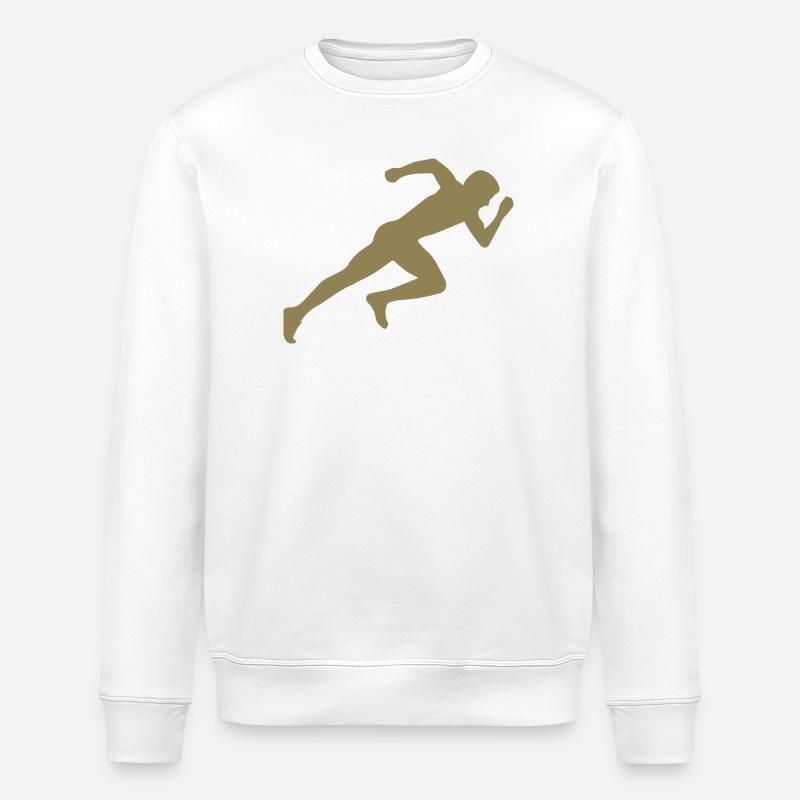 Minimalistische Silhouette Sprinter Sprinten  - Stanley/Stella Unisex Bio-Sweatshirt ROLLER - Weiß