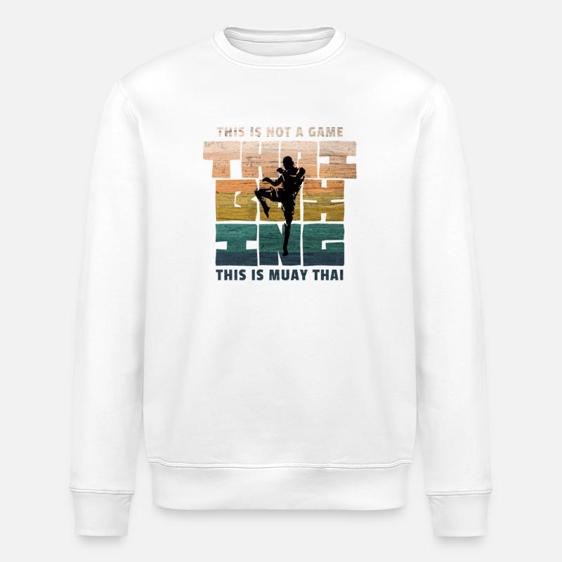 Thaiboxen, Thaiboxing, Thaiboxer - Stanley/Stella Unisex Bio-Sweatshirt ROLLER - Weiß