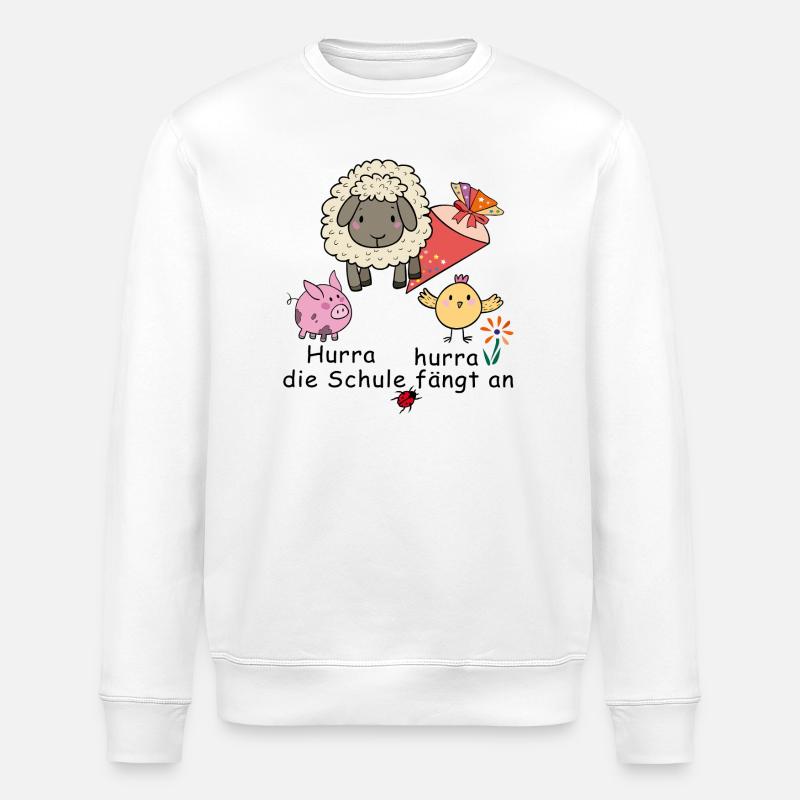 Hourra, hourra, l’école commence - Sweat bio ROLLER Stanley/Stella Unisexe - blanc