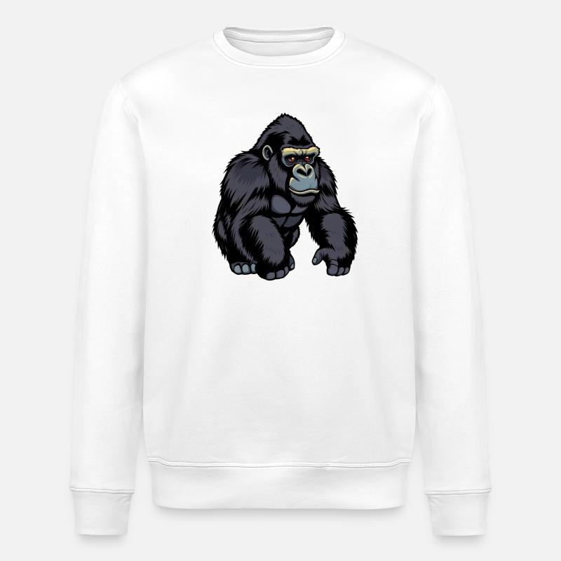 Gorilla - Stanley/Stella Unisex Bio-Sweatshirt ROLLER - Weiß