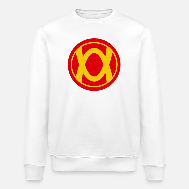 Conception d’emblème de super-héros rétro - Sweat bio ROLLER Stanley/Stella Unisexe - blanc