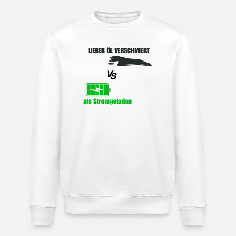 Öl Verschmiert - Stanley/Stella Unisex Bio-Sweatshirt ROLLER - Weiß