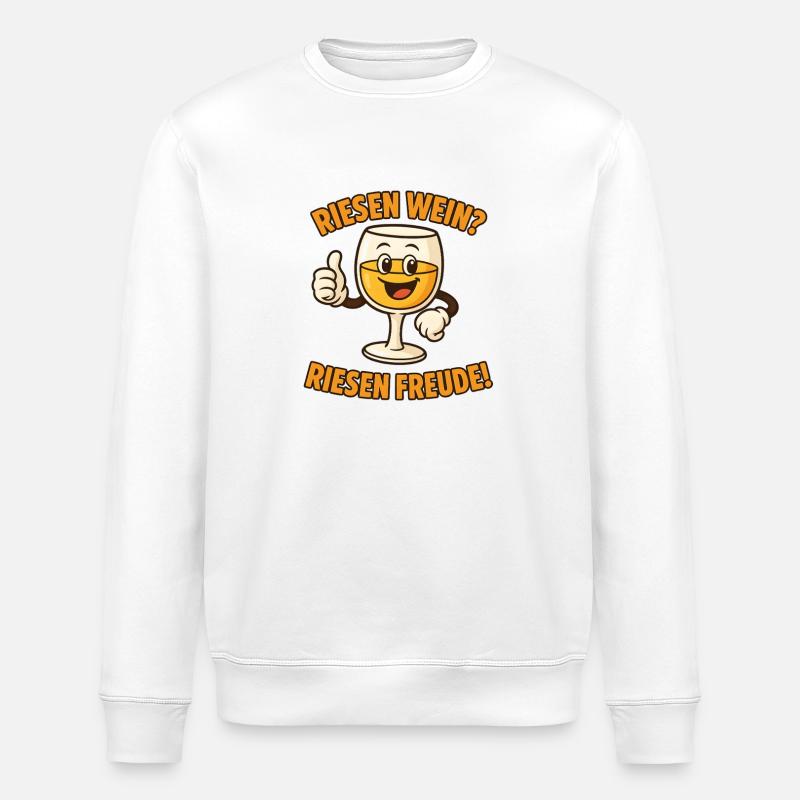 Un vin géant ? Une immense joie ! - Sweat bio ROLLER Stanley/Stella Unisexe - blanc