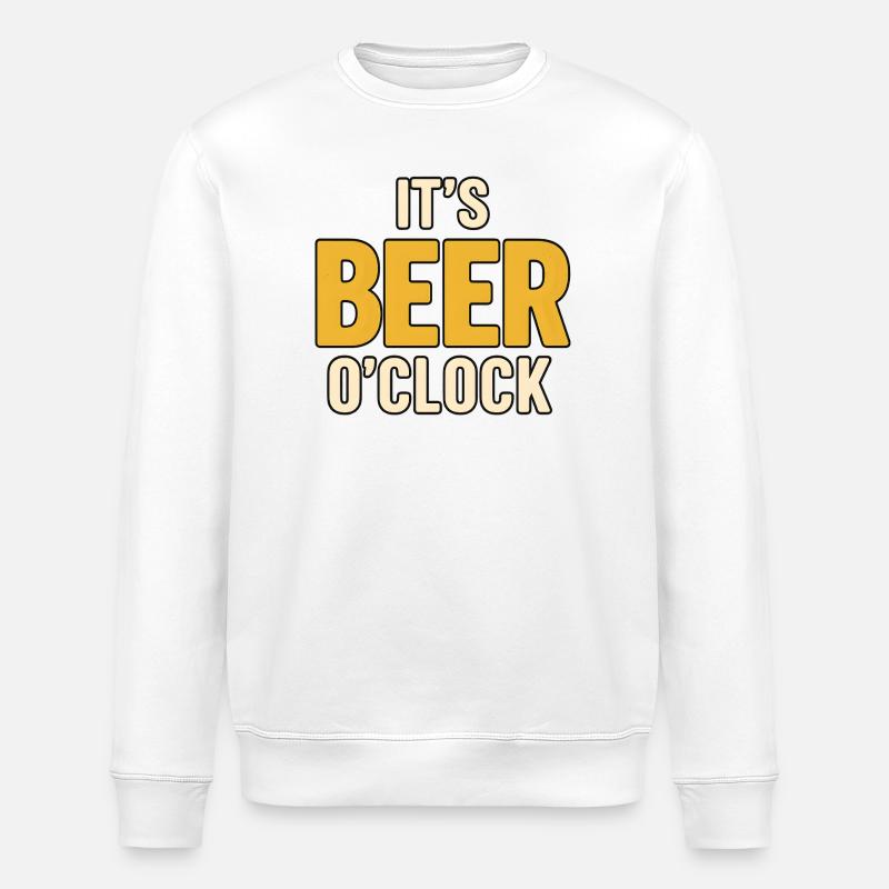 It’s Beer O’Clock - Stanley/Stella Unisex Bio-Sweatshirt ROLLER - Weiß