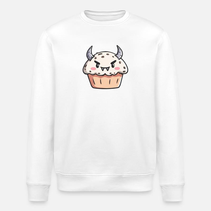 Illustration de cupcake monstre mignon - Sweat bio ROLLER Stanley/Stella Unisexe - blanc