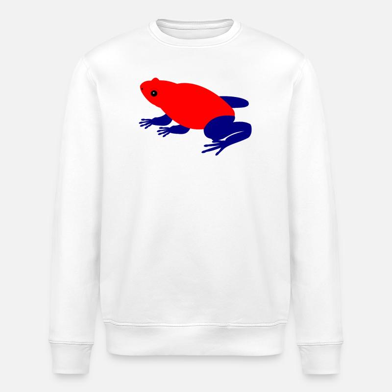 Erdbeer Pfeilgiftfrosch Tierkunst - Stanley/Stella Unisex Bio-Sweatshirt ROLLER - Weiß