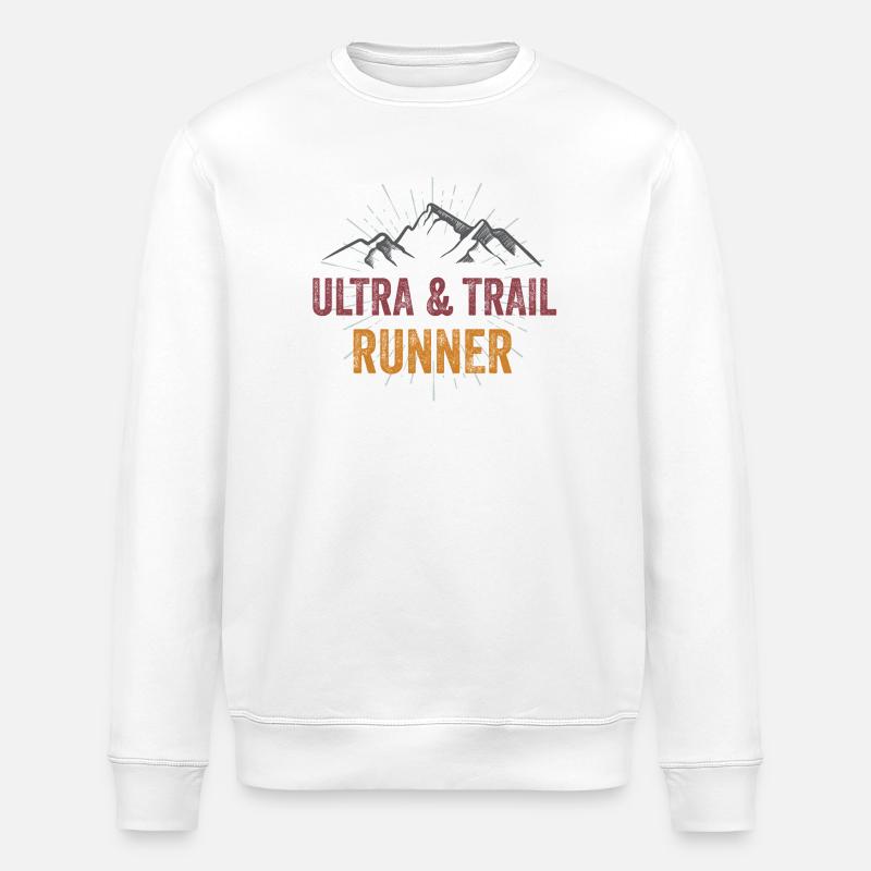 Ultra & Trail Runner - Stanley/Stella ROLLER Unisex Organic Sweatshirt - white