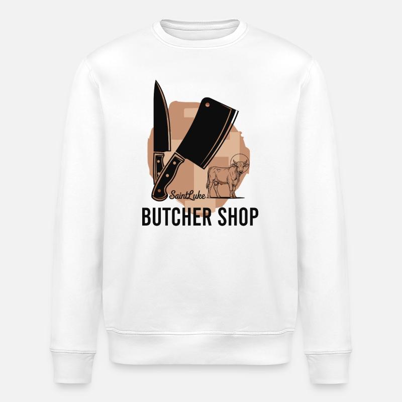 Butcher Shop - Stanley/Stella Unisex Bio-Sweatshirt ROLLER - Weiß