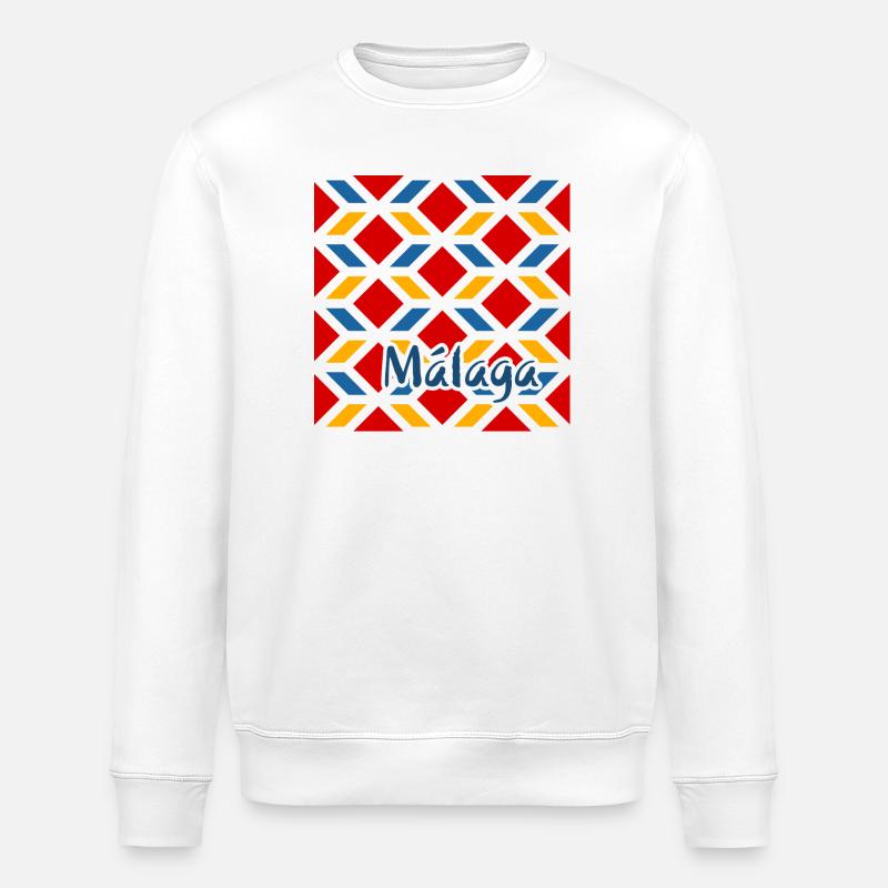 Málaga Straßenmauer 2 - Stanley/Stella Unisex Bio-Sweatshirt ROLLER - Weiß