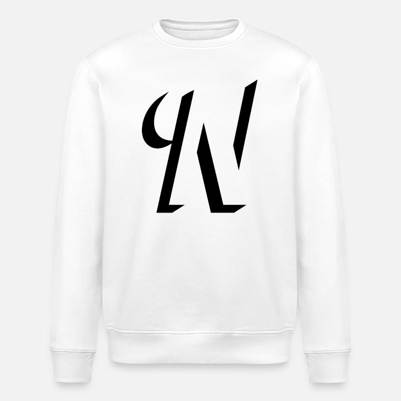 Letter N, Name, der Buchstabe N - Stanley/Stella Unisex Bio-Sweatshirt ROLLER - Weiß