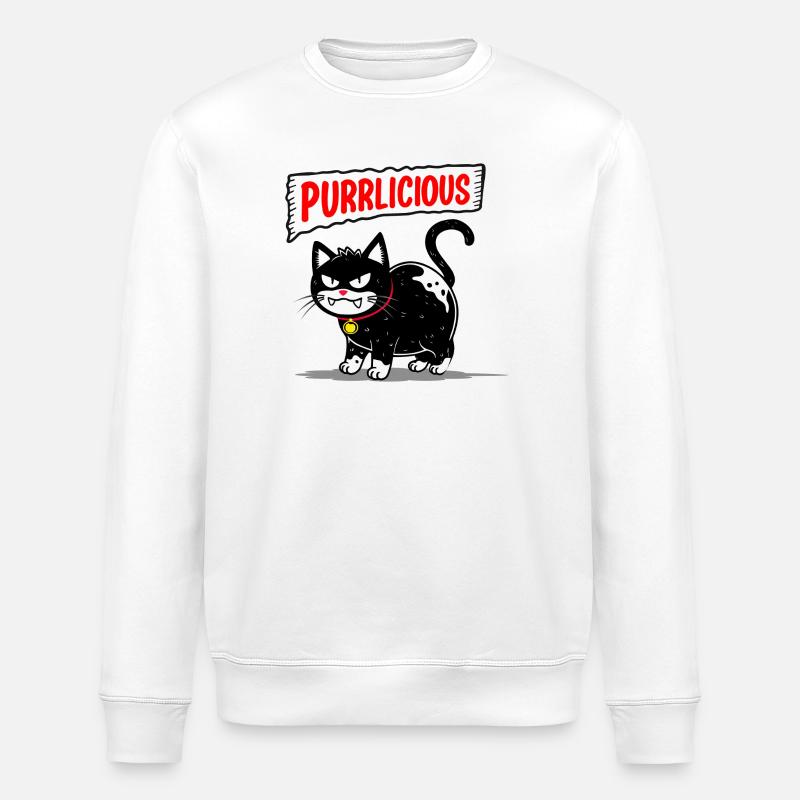 Pourpre de chat - Sweat bio ROLLER Stanley/Stella Unisexe - blanc