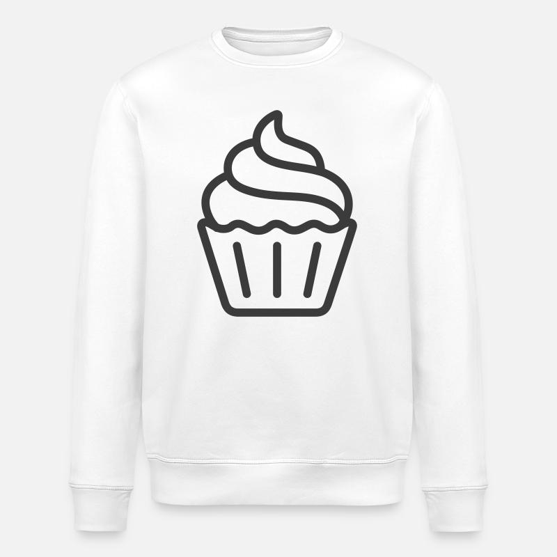 Conception d’icône de logo de cupcake - Sweat bio ROLLER Stanley/Stella Unisexe - blanc