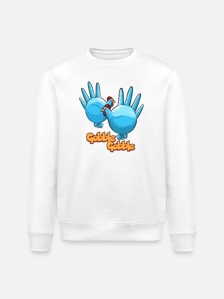 Hühner-Steckrüben-Zelte mit wunderschönen Hühnermustern - Stanley/Stella Unisex Bio-Sweatshirt ROLLER - Weiß